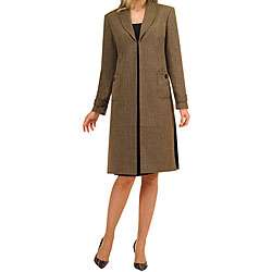 Audrey B Womens Plus Size Dress Suit/ Long Coat  Overstock