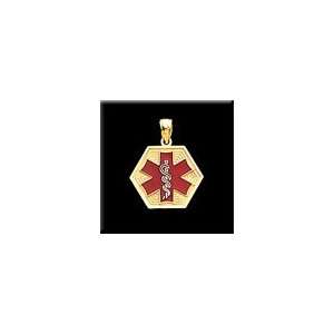   Medical ID Pendant with Red Caduceus Medical Symbol: Health & Personal