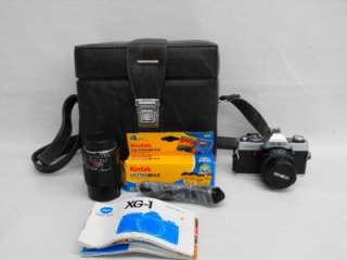Vintage Minolta XG 1 35mm SLR w/2 Lenses Case and Extras  