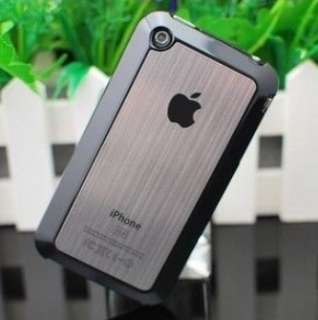 Silver Aluminum Plastic Chrome Hard Cover Case For iPhone 3G 3GS 