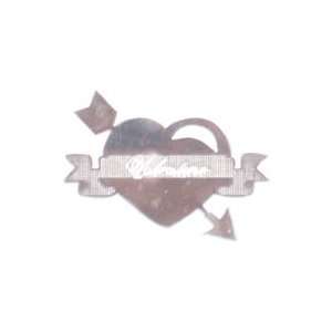  Heart With Arrow Metallic Sticker