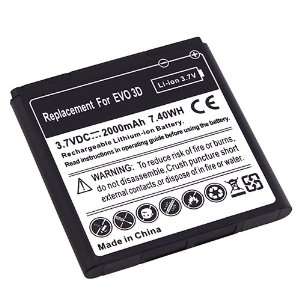  Li Ion Standard Battery for HTC EVO 3D Cell Phones 