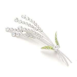   with Silver and Green Swarovski Crystals (930) Glamorousky Jewelry