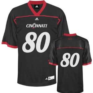 Cincinnati Bearcats Football Jersey adidas #80 Black Replica Football 