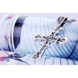 Gothic Cross Pendant Silver Necklace Mens Styles Fine Jewelry 
