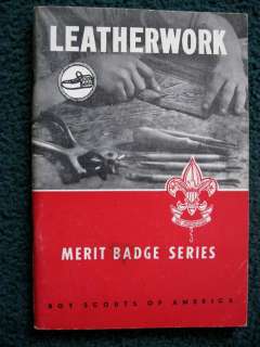 1959 BOY SCOUTS MERIT BADGE SERIES LEATHERWORK BOOK  