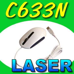 Genuine Dell White Laser Optical Mouse C633N Lazer USB  