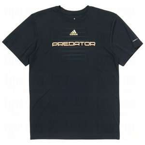  adidas Mens PREDATOR Elite T Shirts Black/Medium Sports 