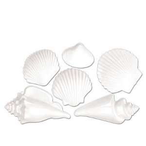    Beistle   55175   White Plastic Seashells  Pack of 12 Toys & Games