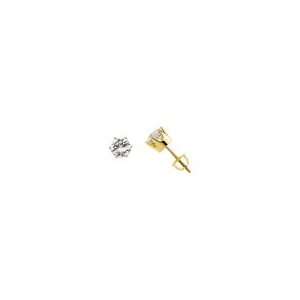  Cubic Zirconia Stud Earrings in 14K Yellow Gold Jewelry