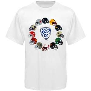 NCAA Pac 12 Conference Helmet T Shirt   White  Sports 