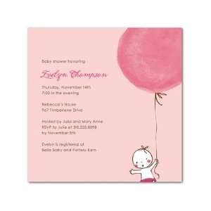   Baby Shower Invitations   Floating Away: Tea Rose By Petite Alma: Baby