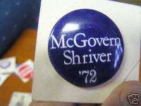 GREAT Political Pin McGOVERN /SHRIVER 72  
