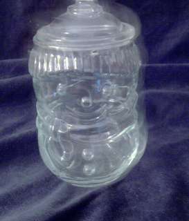 snowman shaped glass jar with lid  