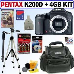  Pentax Digital Camera Pentax K200D 10.2MP + 4GB Deluxe 