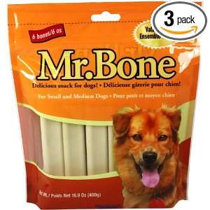 Mr. Bone Value Pack    6 Dog Bones, 16.9 Ounce (Pack of 3)  