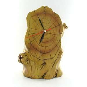  Tree Trunk Wood Look Log Table Clock Lodge Cabin Decor 