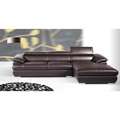 Fordon 2 piece Brown Leather Sofa Sectional  