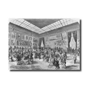 Salon Of Painting And Sculpture Of 1857 The Main Room In The Palais De 