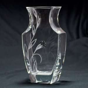  Glass Vase   Oxide Stone Series, Flower 11 inches Tall 