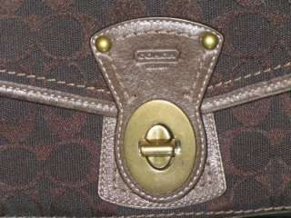   Authenic Signature Legacy Shoulder Bag Chocolate Brown Rare EUC 11140