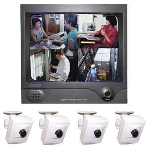  First Alert FAS 1404 14 inch Color Quad Monitoring System 