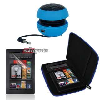   Protection EVA Zip Case Cover Blue Speaker Film For  Kindle Fire