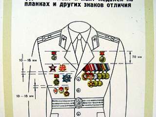 RUSSIAN SOVIET ARMY LOW RANK OFFICERS UNIFORM POSTER  