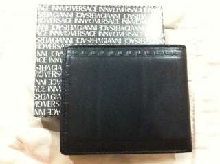 New Elegant Versace Mens Black Leather Wallet  