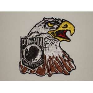  EAGLE POW MIA Embroidered Patch 2 1/5 X 2 1/4 Arts 