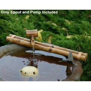  12 Classic Bamboo Water Fountain Spout and Pump Set 