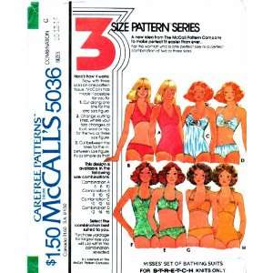  McCalls 5036 Vintage Sewing Pattern Bathing Suits Size 10 