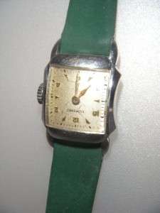   LONGINES WOMANS WATCH CORFAM GREEN WRIST BAND ESTATE WATCH  