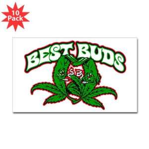   : Sticker (Rectangle) (10 Pack) Marijuana Best Buds: Everything Else