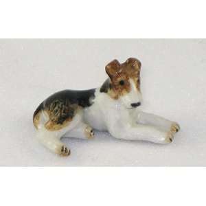  WIRE HAIR FOX TERRIER DOG Lays New SUPER MINI Figurine 