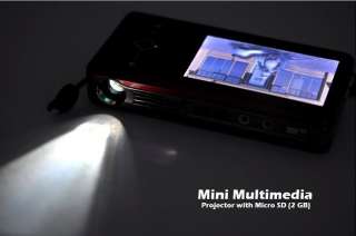 New Portable Mini Multimedia Projector Micro SD 2 GB  