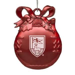   Fairfield University   Pewter Christmas Tree Ornament   Red Sports
