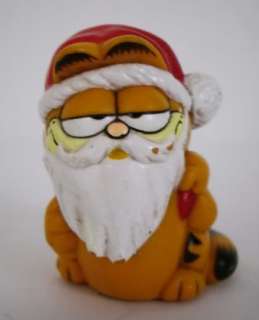 Vintage 2 Garfield Santa Christmas Holiday Figure 1978  