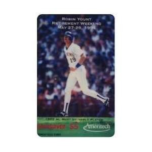 Collectible Phone Card $5. Robin Yount Retirement Weekend 