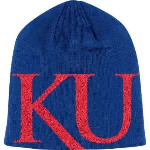  Kansas Jayhawks Oversized Logo Knit Hat