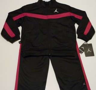 Nike Air Jordan Toddler Boys 2pc Tracksuit Black Red Sz 3T 4T 