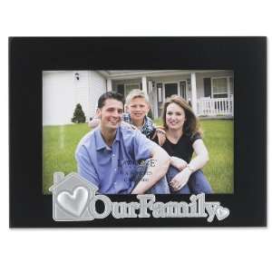    4x6 Black Wood Picture Frame Family Ornament