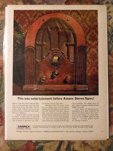 1969 Print Ad Ampex Stereo Tapes Vintage 1920s Radio  