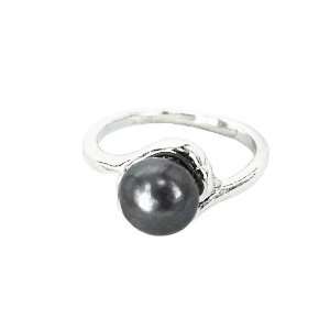  Pearl & Faceted Zirconium Ring (55) D Gem Jewelry