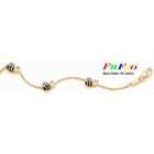 FuFoo Baby Bracelets   14k Gold & Enamel Bumble Bee Bracelet adjusts 