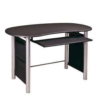   Products Computer Desk with Keyboard Tray in Black Finish 