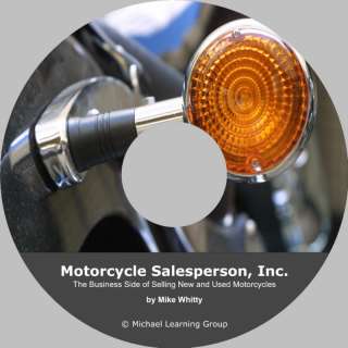Motorcycle Sales Training   Business Side of Selling CD  