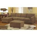   suede fabric upholstered sectional sofa with reversible chaise lounge