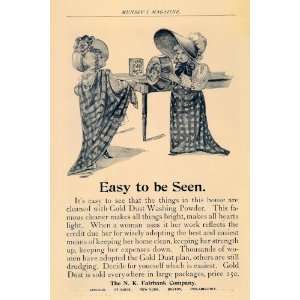  1895 Ad Girls Play Dress Up Gold Dust Washing Powder 