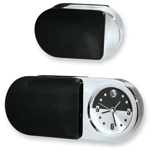   Adviser Gifts Silver tone and Black Lacquer Alarm Clock 